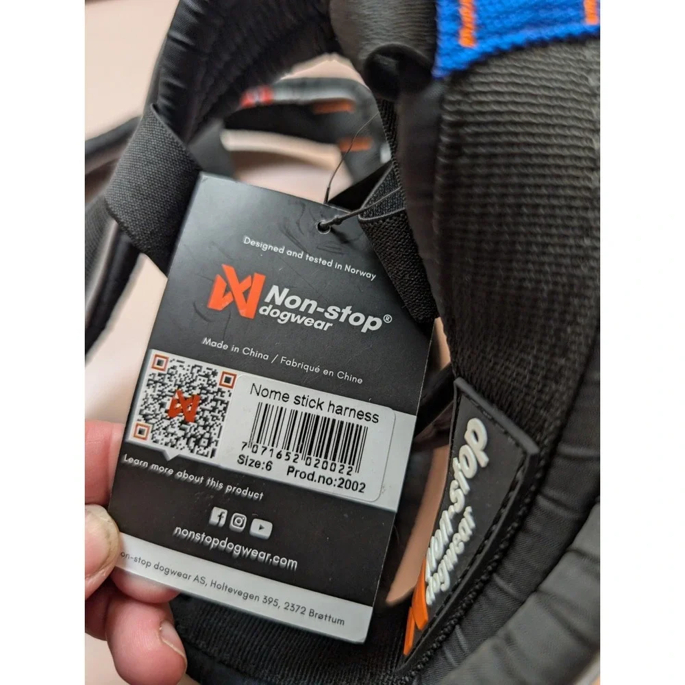 Non Stop Dog Sledding Mushing Ski Jouring Nome Stick Harness Size 6 Norway Nwt